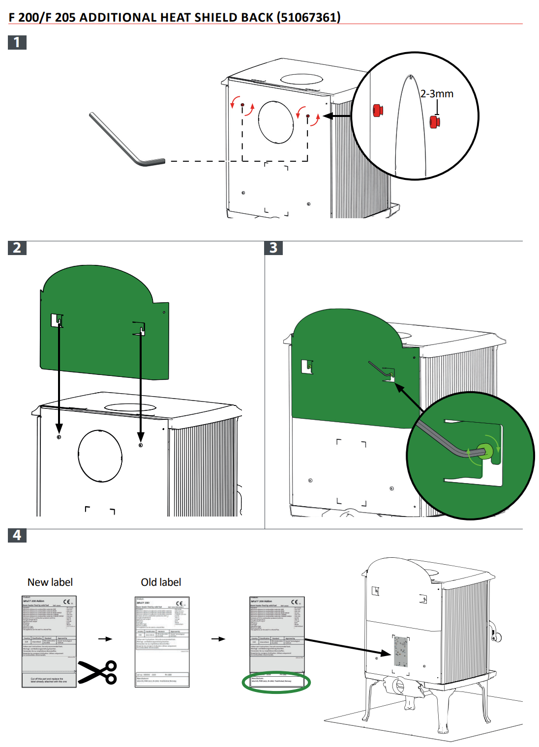 Manual Heat shield back F 200_205
