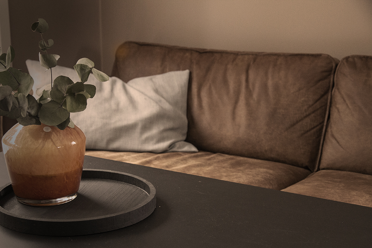 Brown sofa