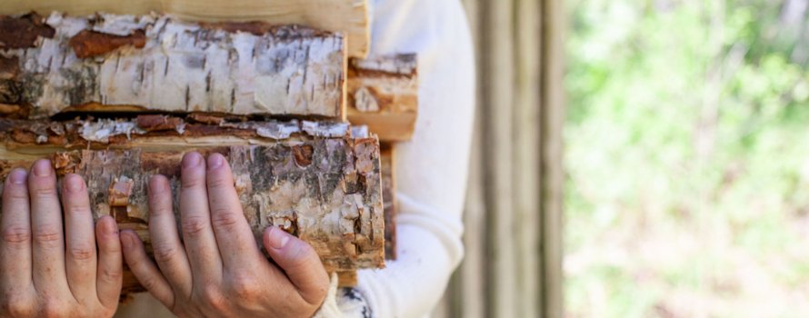 Girl carrying firewood