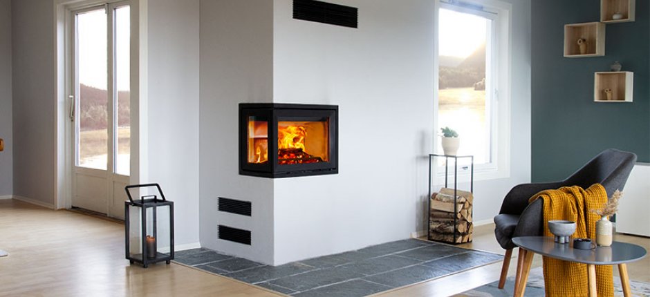 Jøtul I 520 FL in livingroom. Photo.