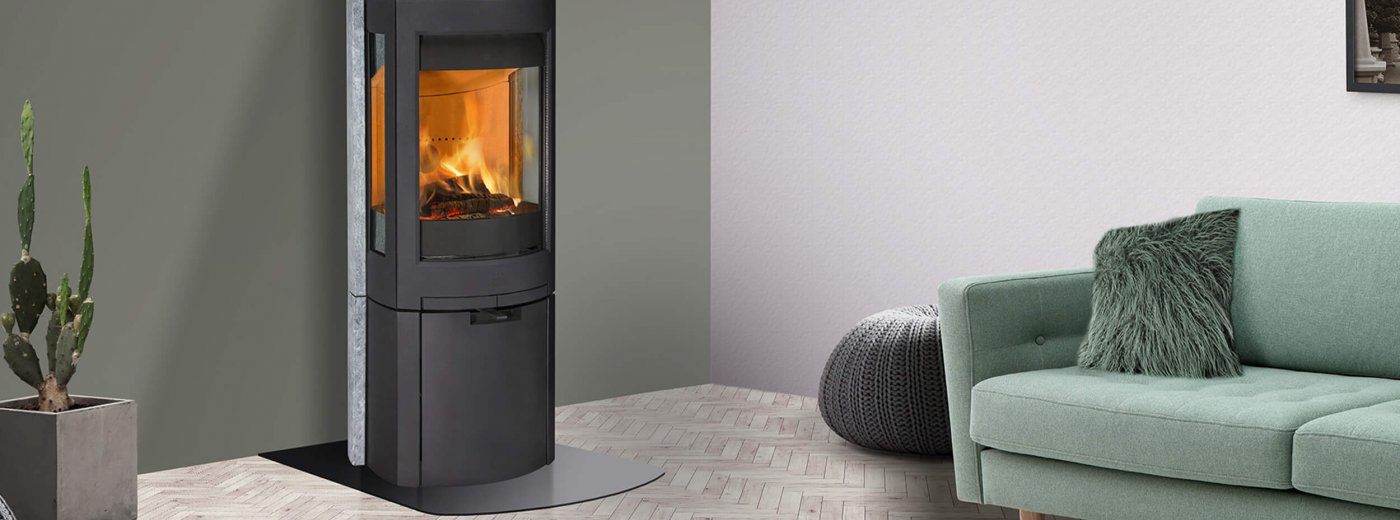 Jøtul F 377 Advance high wood stove with heat-storing soapstone 